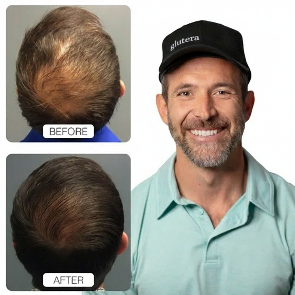 Regrow Your Hair & Restore Your Hairline in Under 30 Days with GLUTERA's Laser Cap
