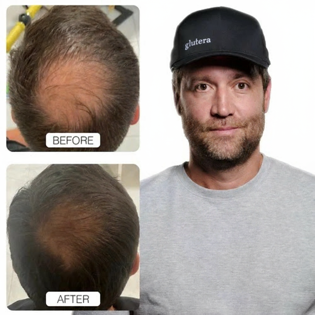 Regrow Your Hair & Restore Your Hairline in Under 30 Days with GLUTERA's Laser Cap